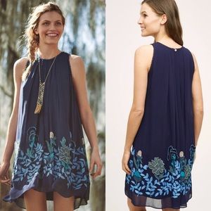 Anthropologie Woodvine Embroidered Swing D…